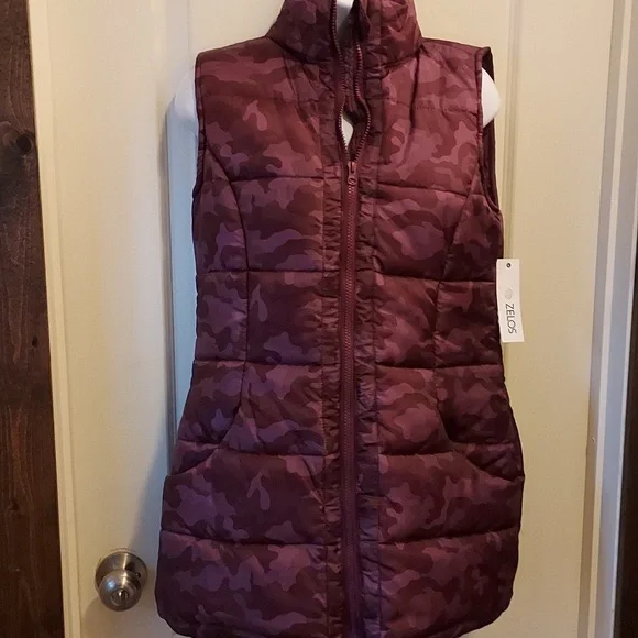 Zelos long puffer vest best sale
